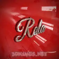 rola in Car Paint style - 3D name wallpaper