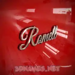 romell in Car Paint style - 3D name wallpaper