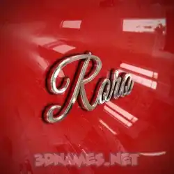 roro in Car Paint style - 3D name wallpaper