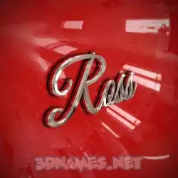 ross in Car Paint style - 3D name wallpaper