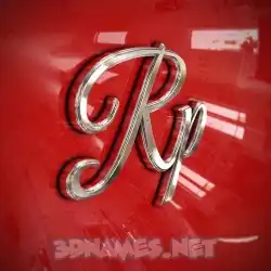 rp in Car Paint style - 3D name wallpaper