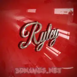 ryley in Car Paint style - 3D name wallpaper