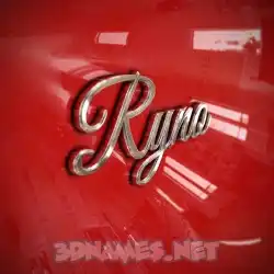 ryno in Car Paint style - 3D name wallpaper