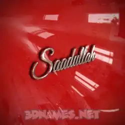 saadullah in Car Paint style - 3D name wallpaper