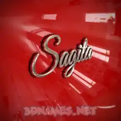 sagita in Car Paint style - 3D name wallpaper