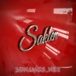 saklen in Car Paint style - 3D name wallpaper