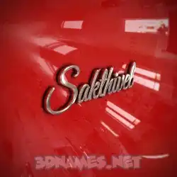 sakthivel in Car Paint style - 3D name wallpaper