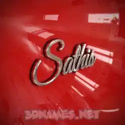 sathis in Car Paint style - 3D name wallpaper