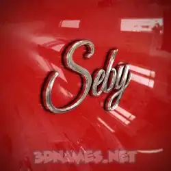 seby in Car Paint style - 3D name wallpaper