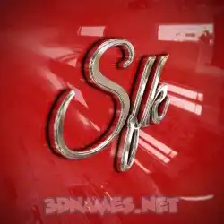 sfk in Car Paint style - 3D name wallpaper