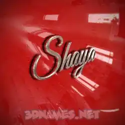 shaya in Car Paint style - 3D name wallpaper