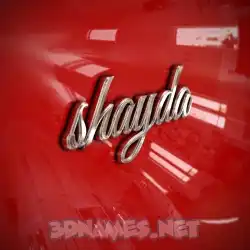 shayda in Car Paint style - 3D name wallpaper