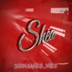 shea in Car Paint style - 3D name wallpaper