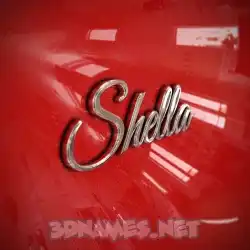 shella in Car Paint style - 3D name wallpaper