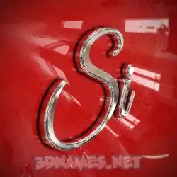 si in Car Paint style - 3D name wallpaper