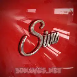 sivu in Car Paint style - 3D name wallpaper