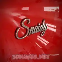 snaidy in Car Paint style - 3D name wallpaper