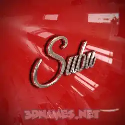 subu in Car Paint style - 3D name wallpaper