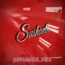 sushanth in Car Paint style - 3D name wallpaper