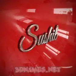 sushil in Car Paint style - 3D name wallpaper