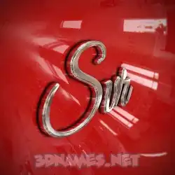 svr in Car Paint style - 3D name wallpaper