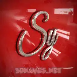 sy in Car Paint style - 3D name wallpaper