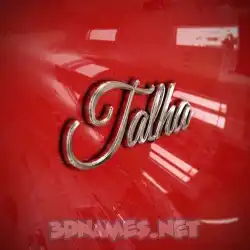 talha in Car Paint style - 3D name wallpaper