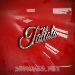 tallola in Car Paint style - 3D name wallpaper