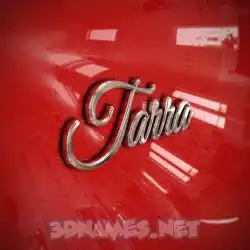 tarra in Car Paint style - 3D name wallpaper