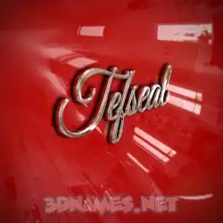 tefseal in Car Paint style - 3D name wallpaper