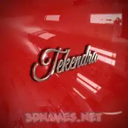 tekendra in Car Paint style - 3D name wallpaper