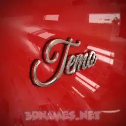 temo in Car Paint style - 3D name wallpaper