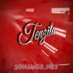 tenzila in Car Paint style - 3D name wallpaper