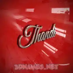 thandi in Car Paint style - 3D name wallpaper