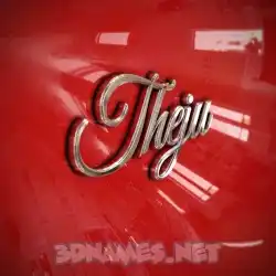 theju in Car Paint style - 3D name wallpaper