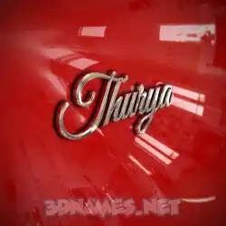 thurya in Car Paint style - 3D name wallpaper