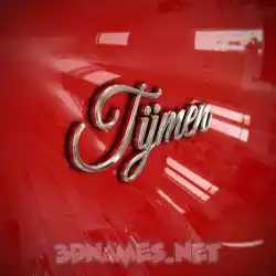 tijmen in Car Paint style - 3D name wallpaper