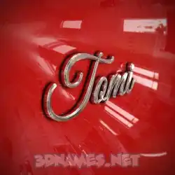 tomi in Car Paint style - 3D name wallpaper