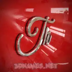 tr in Car Paint style - 3D name wallpaper