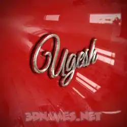 ugesh in Car Paint style - 3D name wallpaper