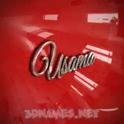 usama in Car Paint style - 3D name wallpaper