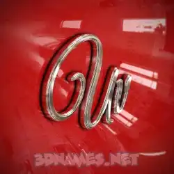 uv in Car Paint style - 3D name wallpaper