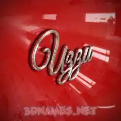uzzu in Car Paint style - 3D name wallpaper