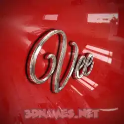vee in Car Paint style - 3D name wallpaper