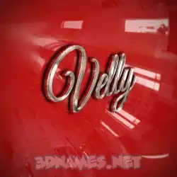 velly in Car Paint style - 3D name wallpaper