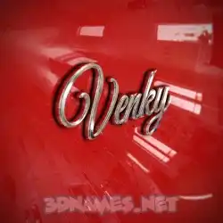 venky in Car Paint style - 3D name wallpaper