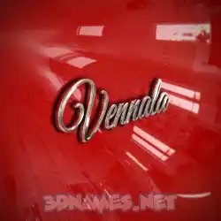 vennala in Car Paint style - 3D name wallpaper