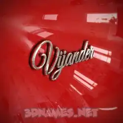 vijander in Car Paint style - 3D name wallpaper