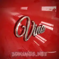vino in Car Paint style - 3D name wallpaper
