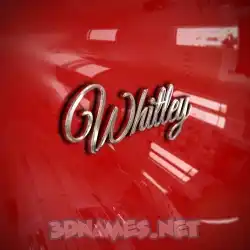 whitley in Car Paint style - 3D name wallpaper